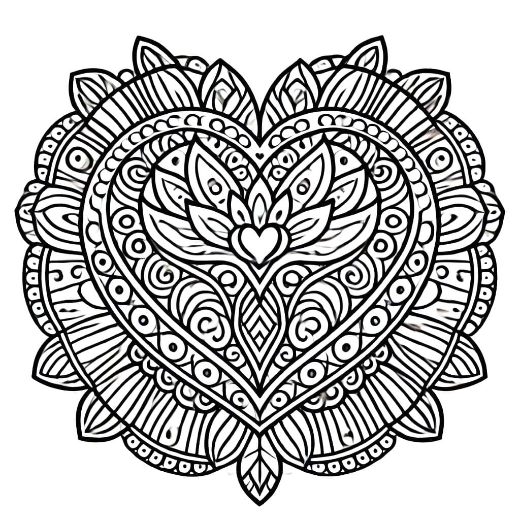 Mandalas Cœur 97